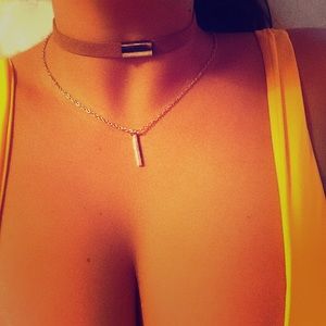 **NEW//Never Worn** Suede & Gold Choker